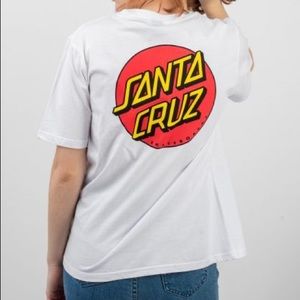 SANATA CRUZ WHITE TEE SHIRT RED DESIGN